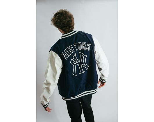 Bunda New Era Heritage Varsity Jacket New York Yankees Oceanside Blue / Off White