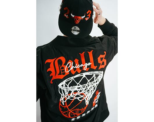 Custom Bunda New Era x Adam Wave Chicago Bulls Tribute Bomber Black / Red