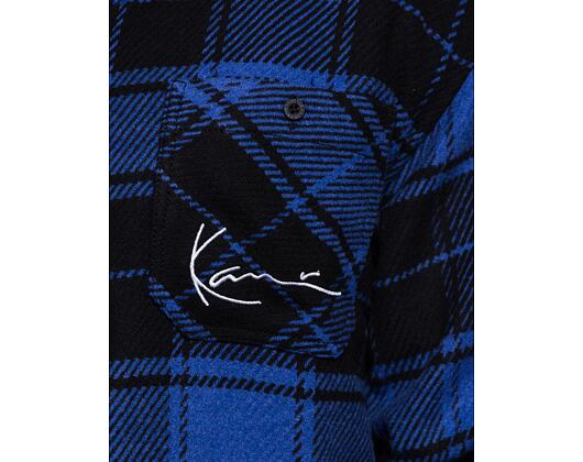 Košile Karl Kani Chest Signature Heavy Flannel Shirt blue/black