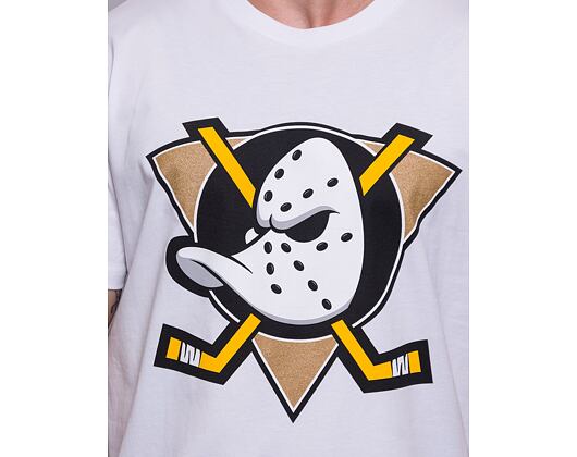 Triko Mitchell & Ness NHL Team Logo Tee Anaheim Ducks White