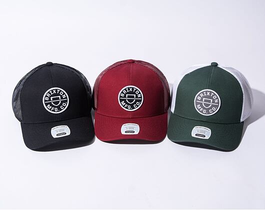 Kšiltovka Brixton Crest X MP Mesh Cap Burgundy