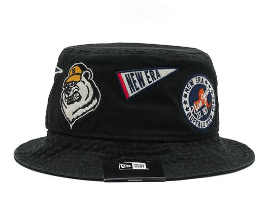 Klobouk New Era Heritage All Over Patch Bucket Black