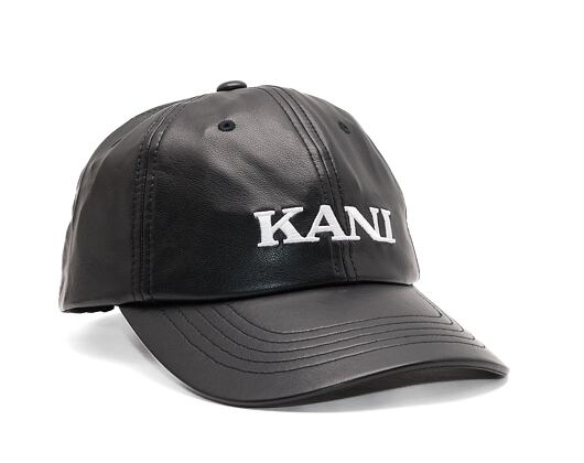 Kšiltovka Karl Kani Retro Fake Leather Cap black