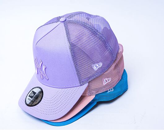 Kšiltovka New Era 9FORTY A-Frame Trucker MLB Tonal Mesh New York Yankees Lavender