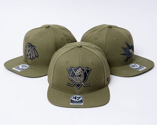 Kšiltovka '47 Brand NHl Anaheim Ducks Ballpark Camo CAPTAIN Sandalwood