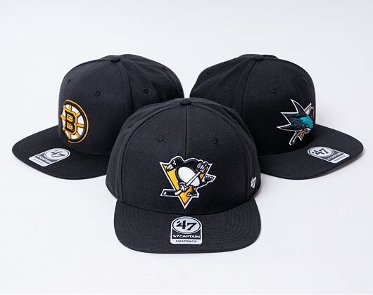 Kšiltovka '47 Brand NHL Pittsburgh Penguins No Shot CAPTAIN Black