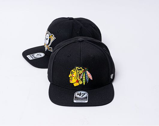 Kšiltovka '47 Brand NHL Chicago Blackhawks No Shot CAPTAIN Black