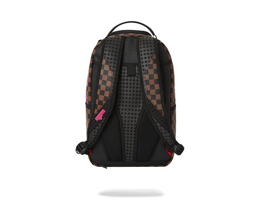 Batoh Sprayground Pink Drip Brown Check DLX Backpack