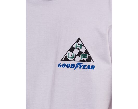 Triko HUF × GOODYEAR Grand Prix Triple Triangle T-Shirt White