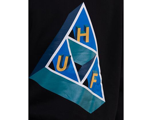 Mikina HUF Based Triple Triangle Hoodie Black