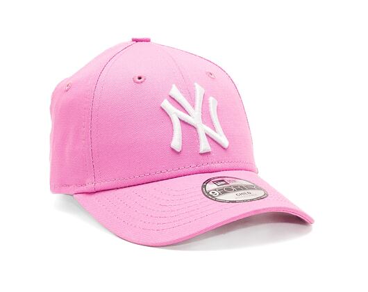Dětská Kšiltovka New Era 9FORTY Kids MLB League Essential New York Yankees Wild Rose Pink / White