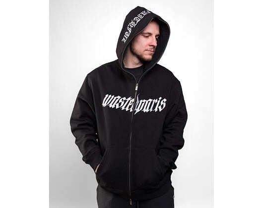 Mikina Wasted Paris Full Zip Streak - Black