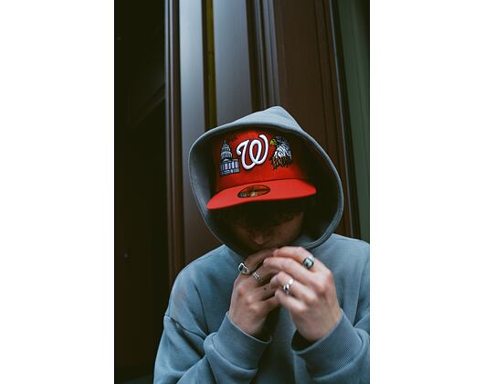 Kšiltovka Adam Wave New Era 59FIFTY MLB Authentic Performance Washington Nationals Fitted Team Color