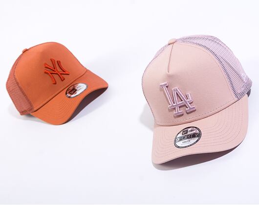 Dětská kšiltovka New Era 9FORTY Kids A-Frame Trucker MLB Tonal Mesh Los Angeles Dodgers Dirty Rose