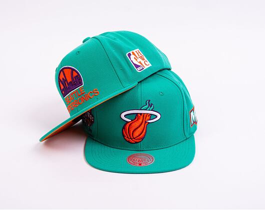 Kšiltovka Mitchell & Ness NBA Desert Green Snapback Miami Heat Teal