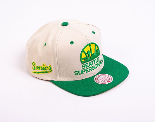 Kšiltovka Mitchell & Ness NBA Sail 2 Tone Snapback Hwc Seattle Supersonics Off White