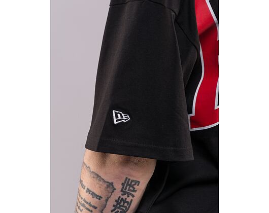 Triko New Era NBA Infill Logo Oversized Tee Chicago Bulls Black / Red