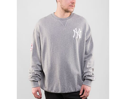 Mikina New Era MLB Heritage Crew New York Yankees Heather Grey / White