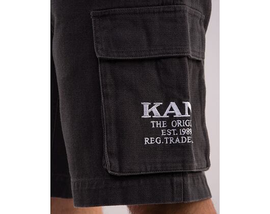 Kraťasy Karl Kani Small Signature Washed Cargo Shorts anthracite