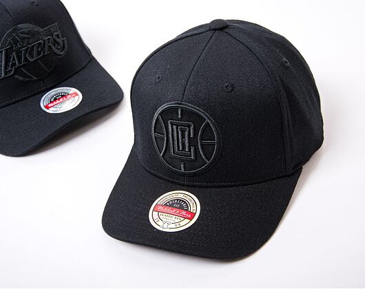 Kšiltovka Mitchell & Ness NBA Blk/Blk Logo Classic Red Clippers Black