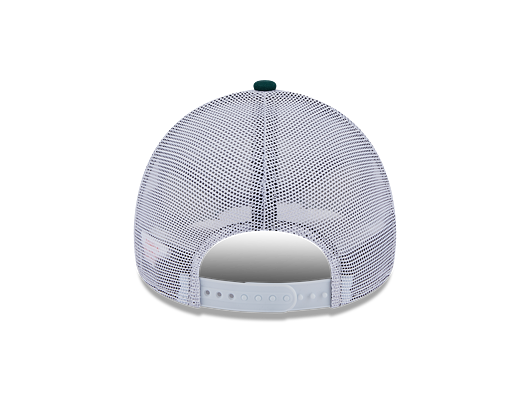 Kšiltovka New Era 9FORTY A-Frame Trucker MLB Team Script Oakland Athletics Dark Green / White