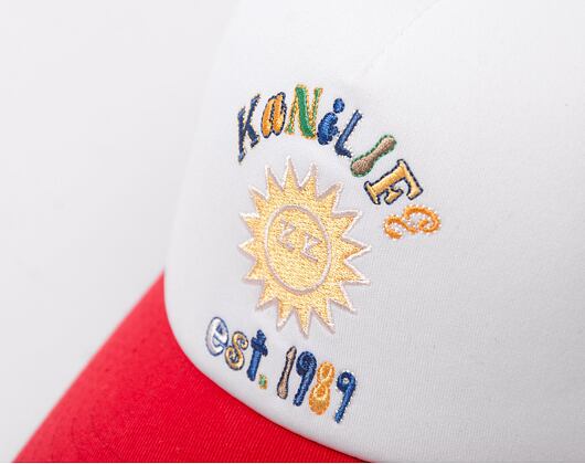 Kšiltovka Karl Kani Woven Signature Trucker Cap Red/White