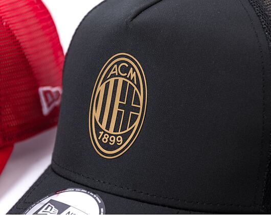 Kšiltovka New Era 9FORTY A-Frame Trucker Black Gold AC Milan Black Black