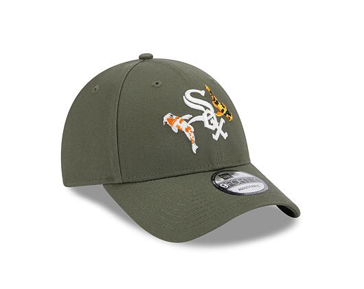 Kšiltovka New Era 9FORTY MLB Koi Fish Chicago White Sox New Olive / Optic White