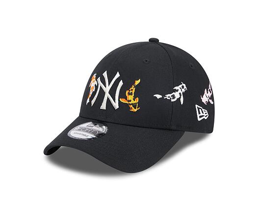 Kšiltovka New Era 9FORTY MLB Koi Fish New York Yankees Black / Optic White