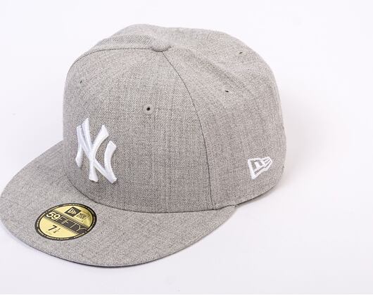 Kšiltovka New Era - 59FIFTY Basic Heather - NY Yankees - Grey / White