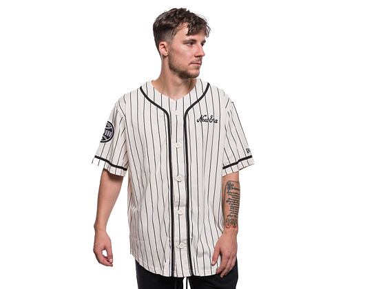 Triko New Era Pinstripe Jersey Off White / Black