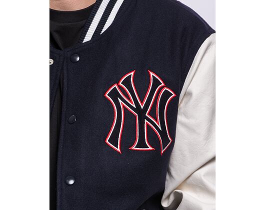Bunda New Era MLB Lifestyle Varsity Jacket New York Yankees Navy / Off White