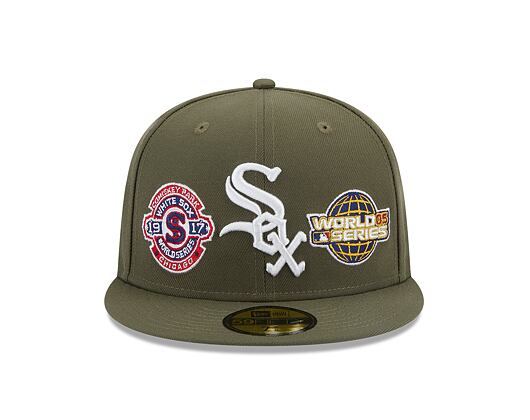 Kšiltovka New Era 59FIFTY MLB 5 Olive WS Chicago White Sox New Olive / White