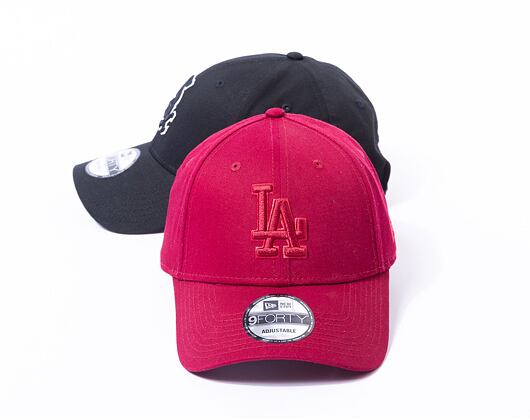 Kšiltovka New Era 9FORTY MLB Team Outline Los Angeles Dodgers Cardinal / Litmus Pink