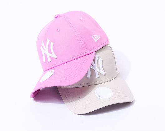 Dámská Kšiltovka New Era 9FORTY Womens MLB League Essential New York Yankees Wild Rose / White