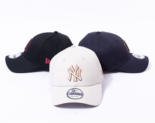 Kšiltovka New Era 9FORTY MLB Team Outline New York Yankees Stone / Toasted Peanut