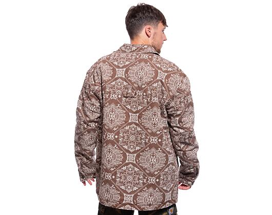 Košilová Bunda Karl Kani Chest Signature Washed Ribstop Shirt Jacket brown