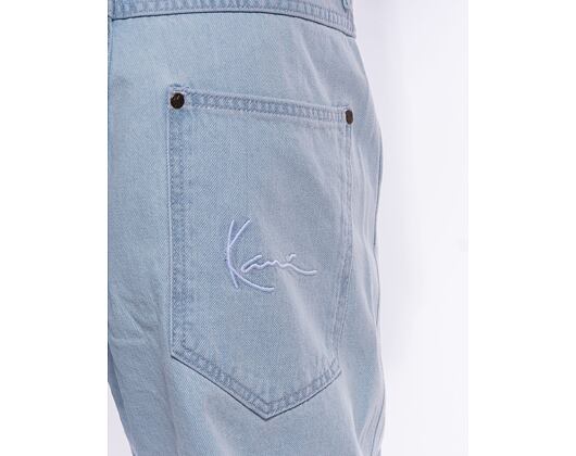 Džíny Karl Kani Small Signature Baggy Five Pocket Denim bleached blue