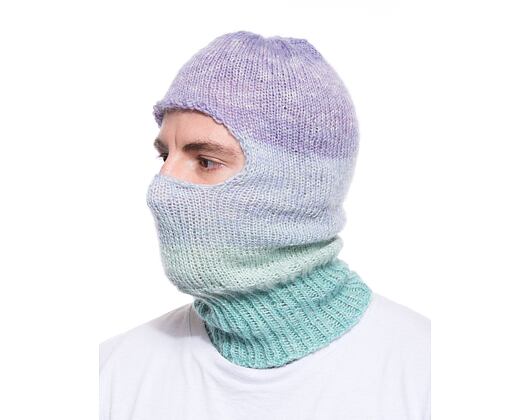 Custom made pletená Balaclava kukla - Cloudy Teal