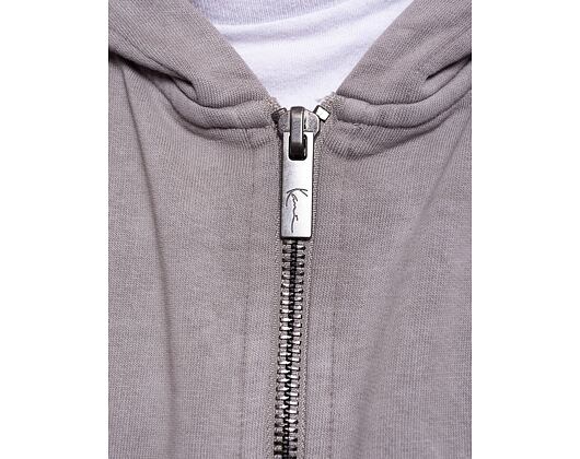 Mikina Karl Kani Small Signature Washed OS Dragon Full Zip Hoodie grey