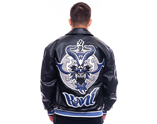 Bunda Karl Kani Bold Full PU Dragon College Jacket black