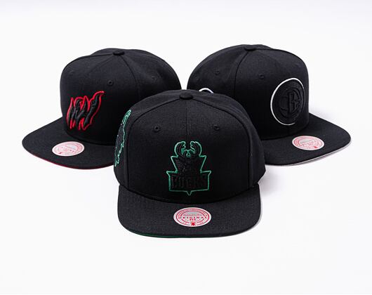 Kšiltovka Mitchell & Ness Tc Bottoms Snapback Hwc NBA MILWAUKEE BUCKS Black