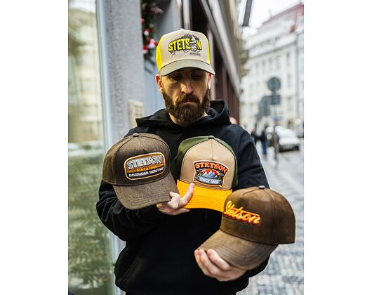 Kšiltovka Stetson Trucker Cap Ape Sustainable 7765101-75 Grey/Yellow