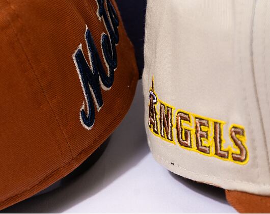 Kšiltovka New Era 59FIFTY MLB Boucle New York Mets Caramel Brown / Navy / Stone