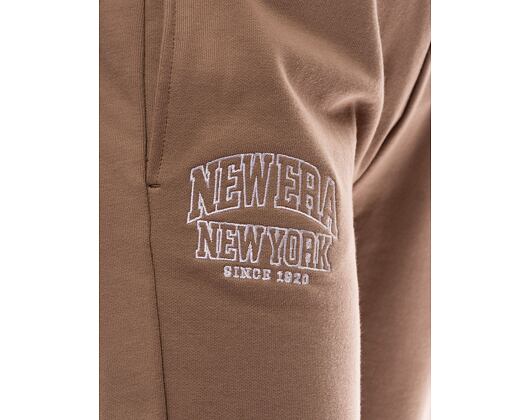 Dámské tepláky New Era Arch Wordmark Joggers Ash Brown / White