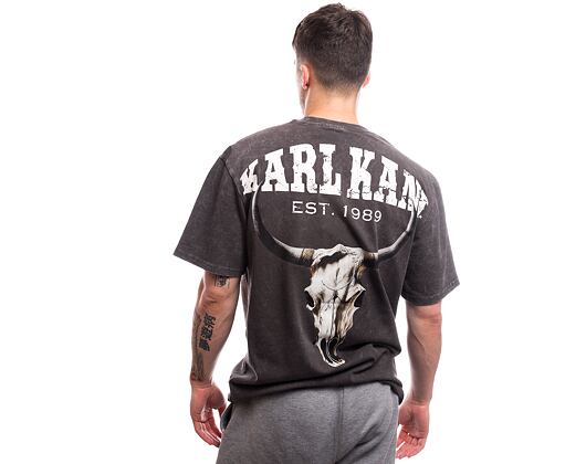 Triko Karl Kani Small Signature Washed Heavy Jersey Skull Tee anthracite