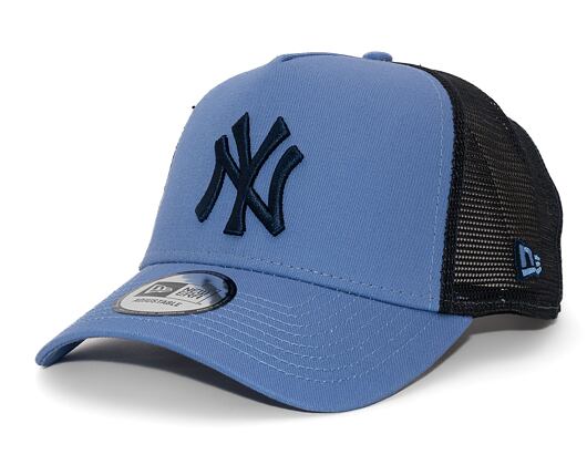 Kšiltovka New Era 9FORTY A-Frame Trucker MLB League Essential New York Yankees Copen Blue / Black