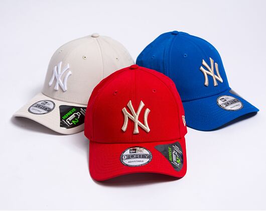Kšiltovka New Era 9FORTY MLB Repreve New York Yankees Scarlet / Stone