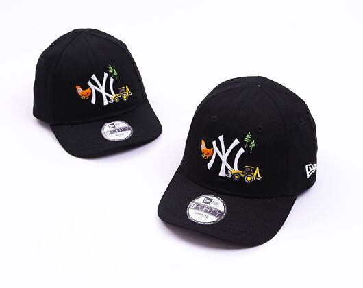 Dětská kšiltovka New Era 9FORTY Kids MLB Icon New York Yankees Black / White