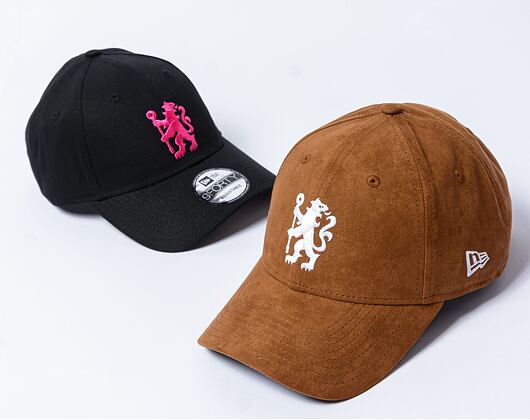 Kšiltovka New Era - 9FORTY Suede - Chelsea FC Lion Crest - Brown